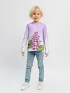 Детский лонгслив / акварельная сирень