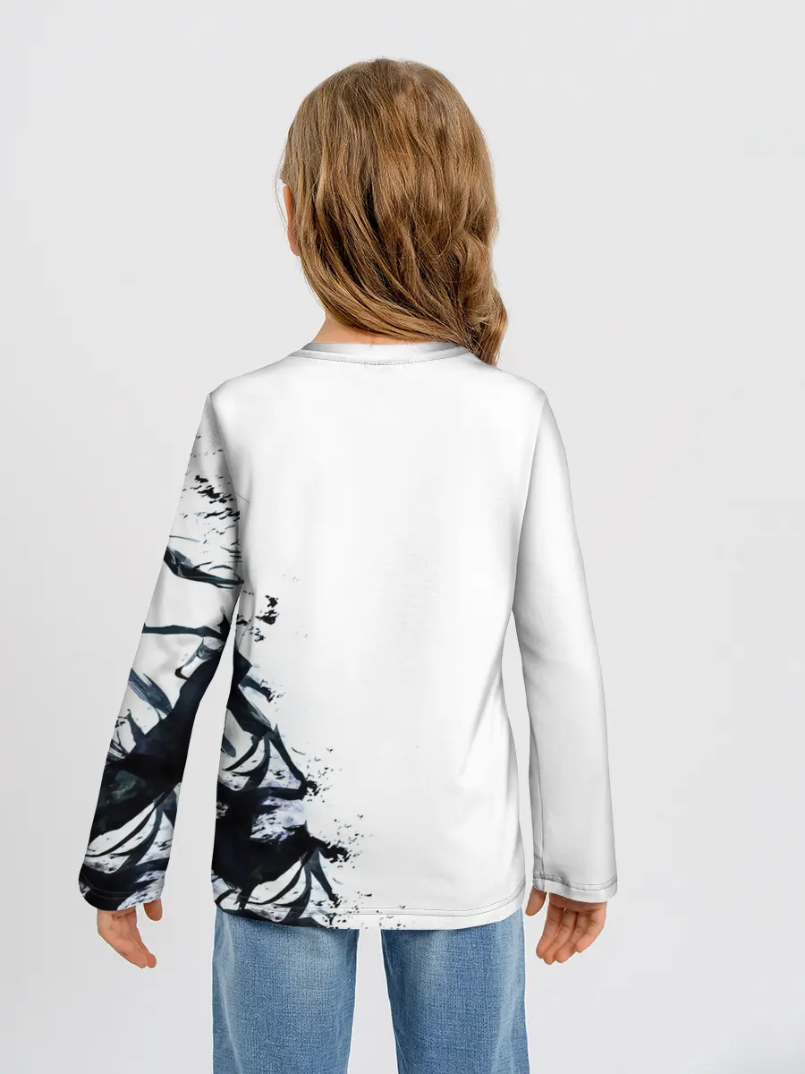 Детский лонгслив / Kaneki Ken белая акварель