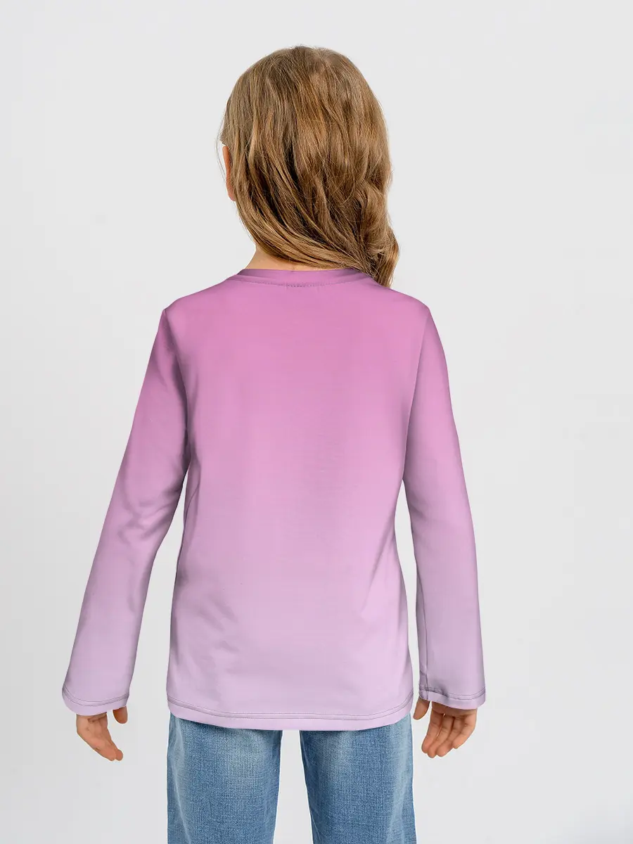 Детский лонгслив / розовая ромашка