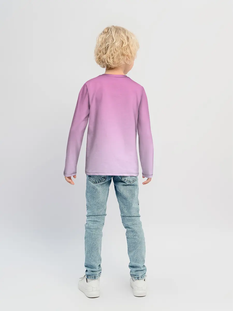 Детский лонгслив / розовая ромашка