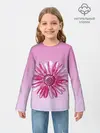 Детский лонгслив / розовая ромашка