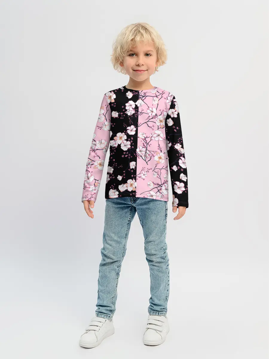 Детский лонгслив / САКУРА | SAKURA | ВИШНЯ