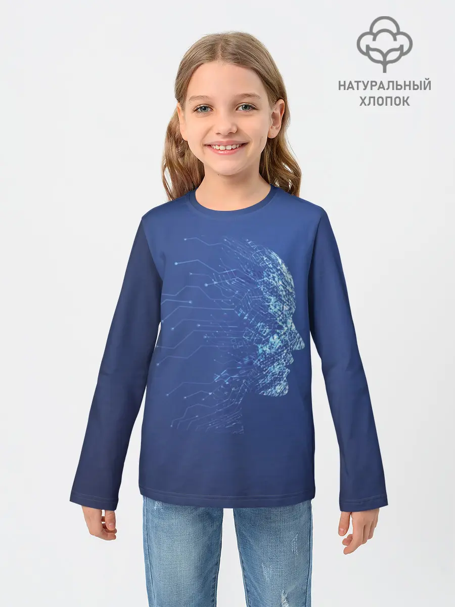 Детский лонгслив / Digital face
