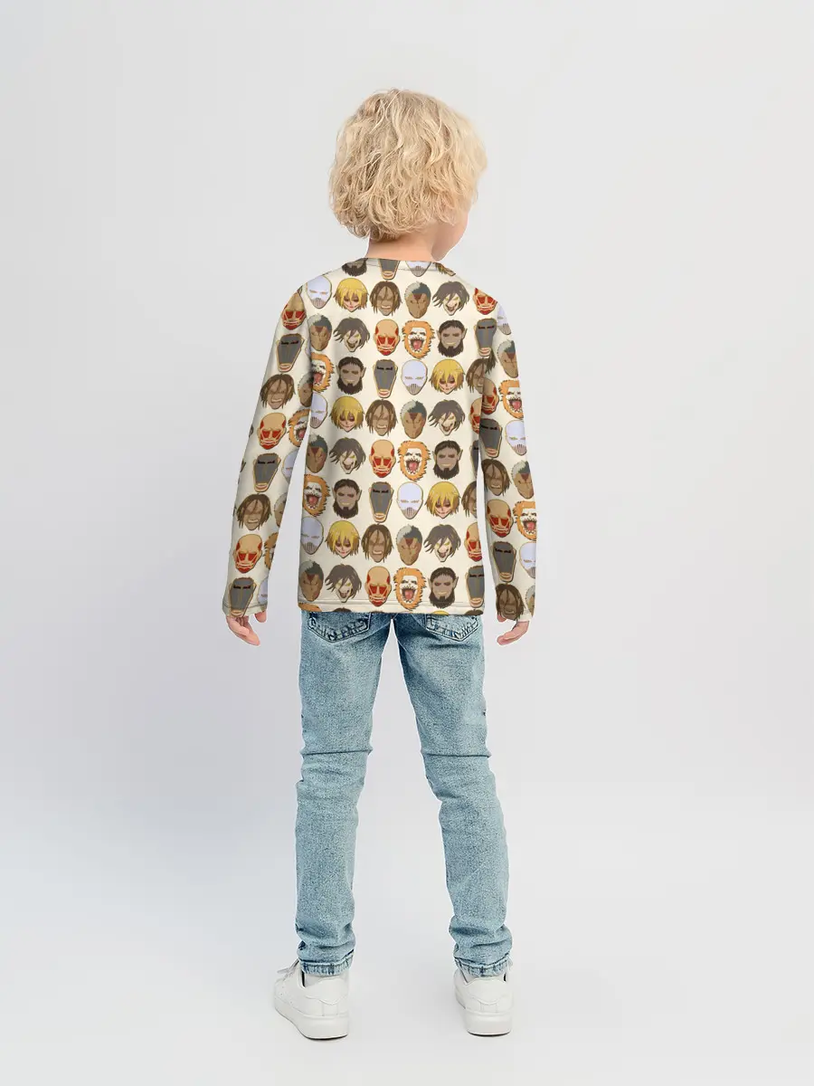 Детский лонгслив / Девять титанов - паттерн