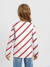 Детский лонгслив / Полосы красные на белом