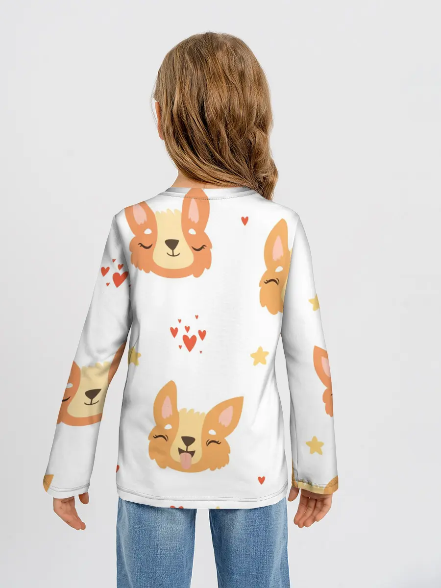Детский лонгслив / Милый Корги