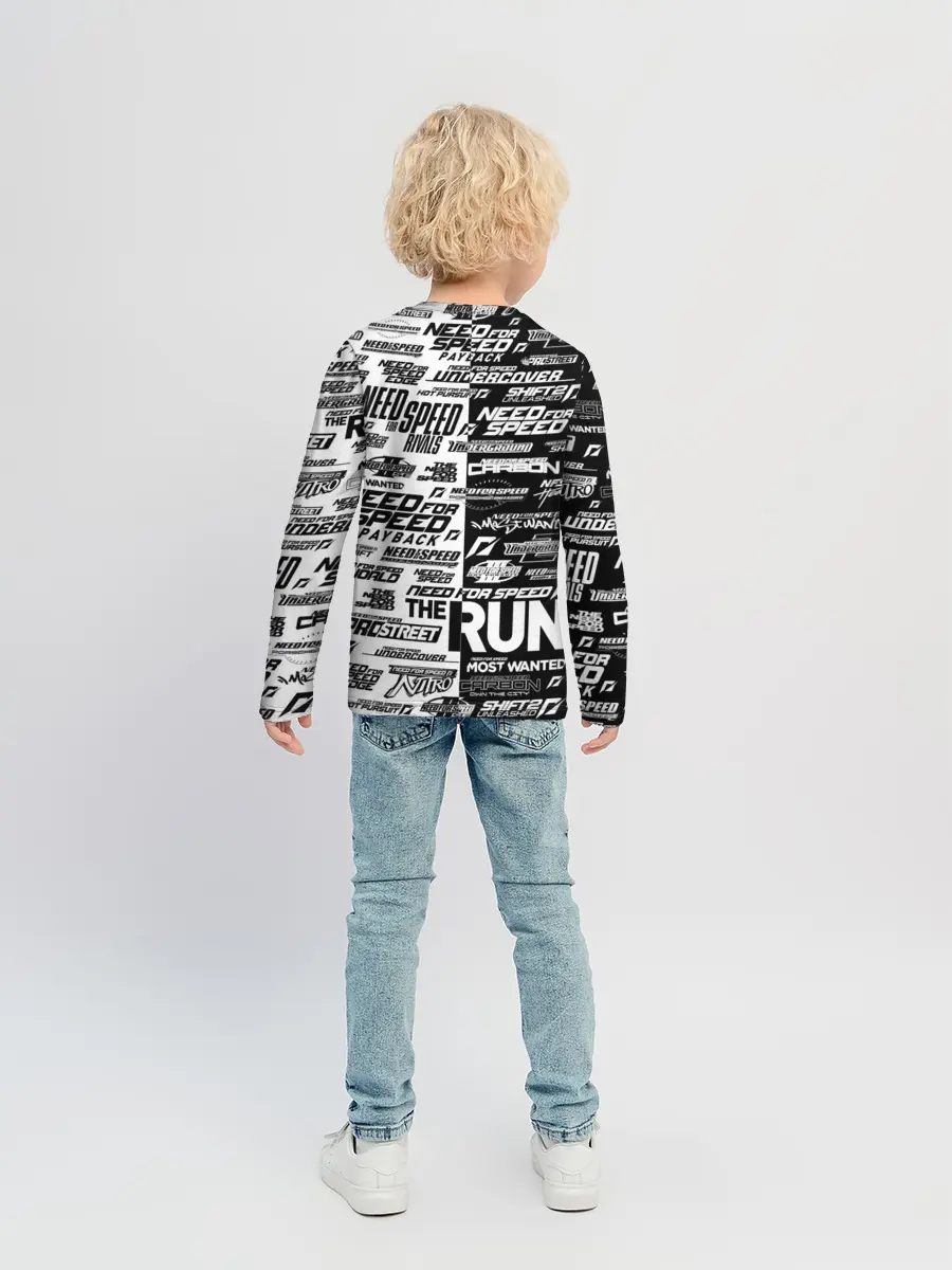 Детский лонгслив / NFS ALL LOGOS