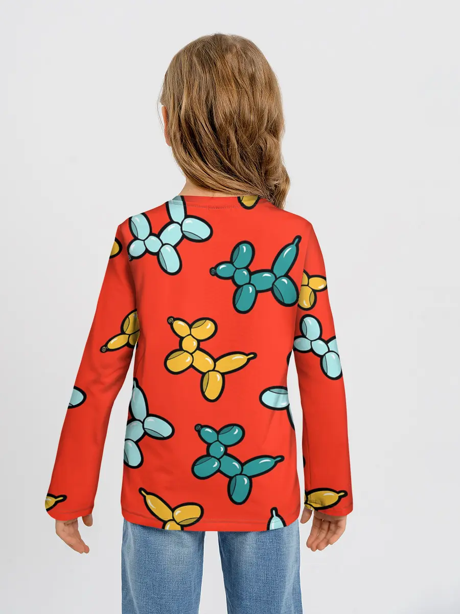 Детский лонгслив / Собачки шарики