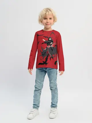 Детский лонгслив / Итачи И Вороны