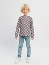 Детский лонгслив / Текстура в клетку