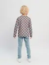 Детский лонгслив / Текстура в клетку