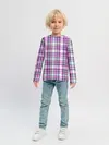 Детский лонгслив / Текстура в клетку