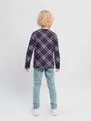 Детский лонгслив / Текстура в клетку