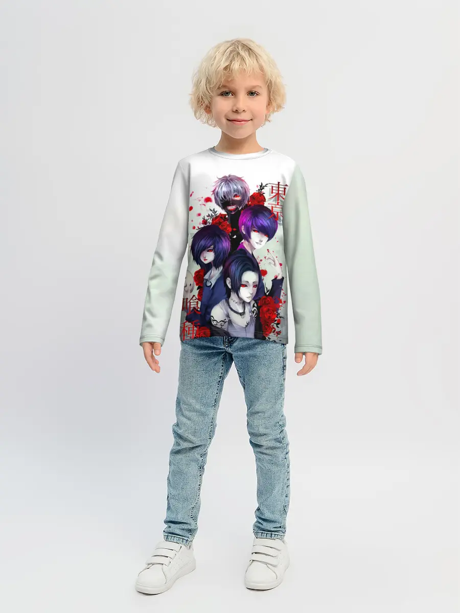 Детский лонгслив / Канеки с девчонками - Токийский гуль