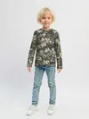Детский лонгслив / Камуфляж с клевером