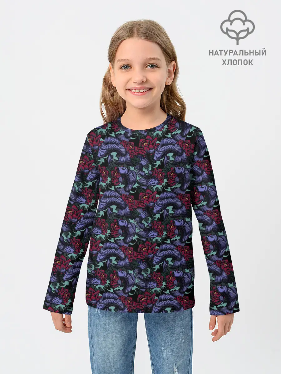 Детский лонгслив / Рыбы