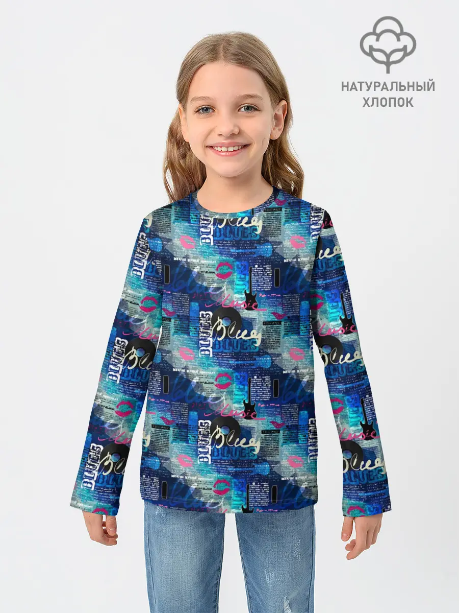 Детский лонгслив / Blues