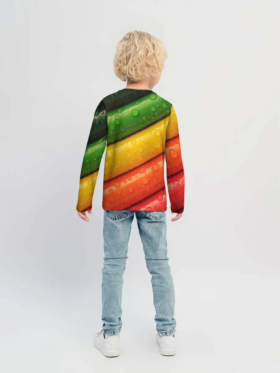 Детский лонгслив / Цветные линии