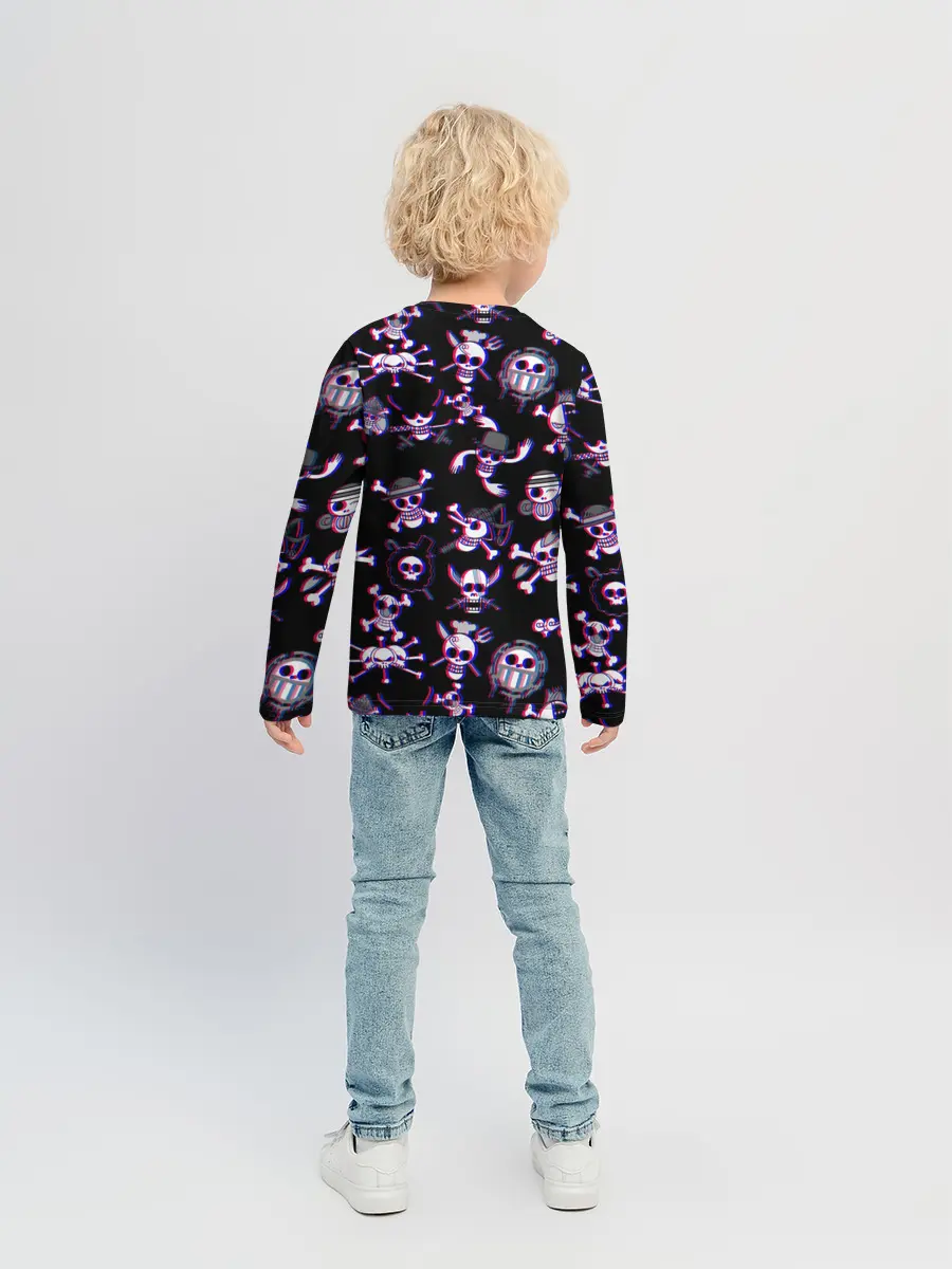 Детский лонгслив / Луффи One Piece | Glitch