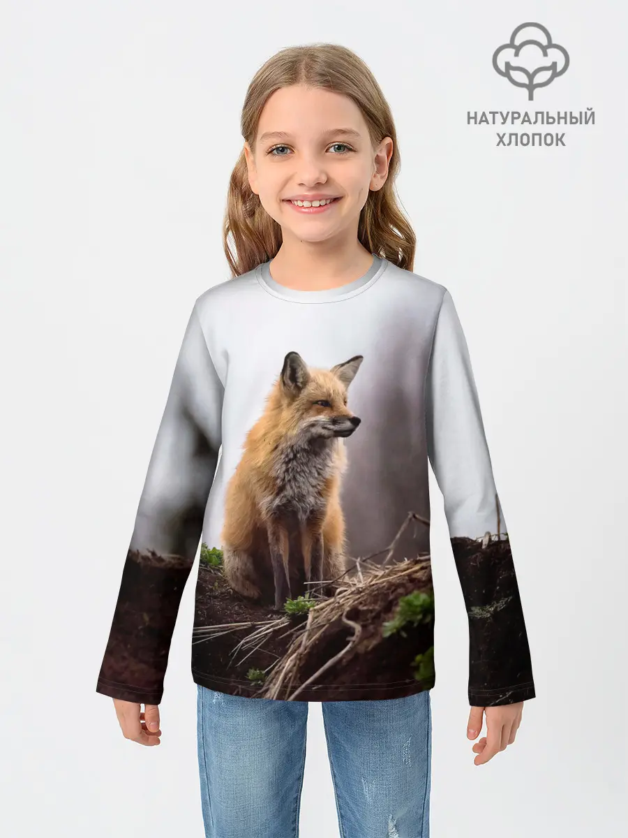 Детский лонгслив / Лиса