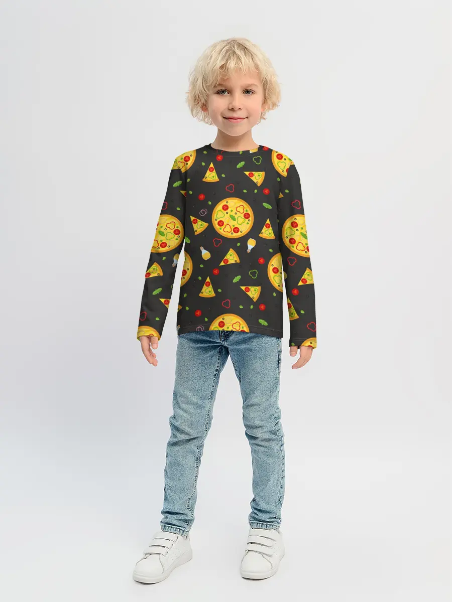 Детский лонгслив / Веганская пицца