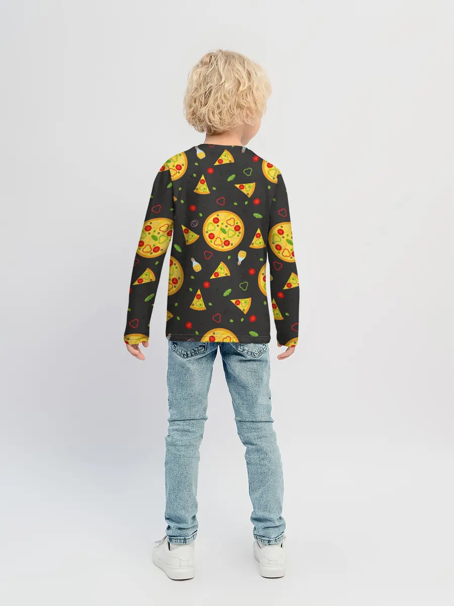 Детский лонгслив / Веганская пицца