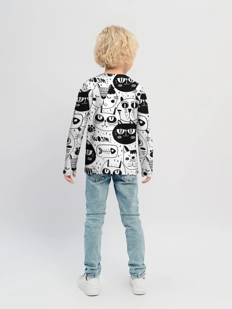 Детский лонгслив / Кошки