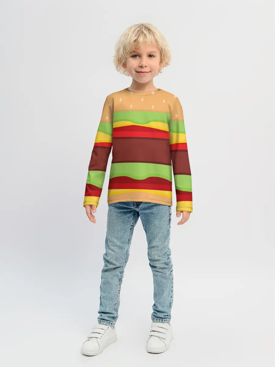 Детский лонгслив / Бургер