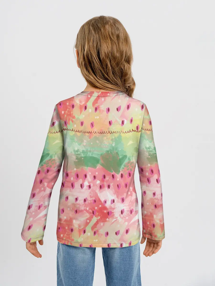 Детский лонгслив / Бархатный арбуз