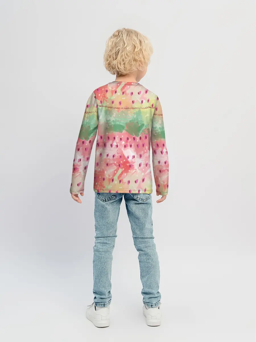 Детский лонгслив / Бархатный арбуз