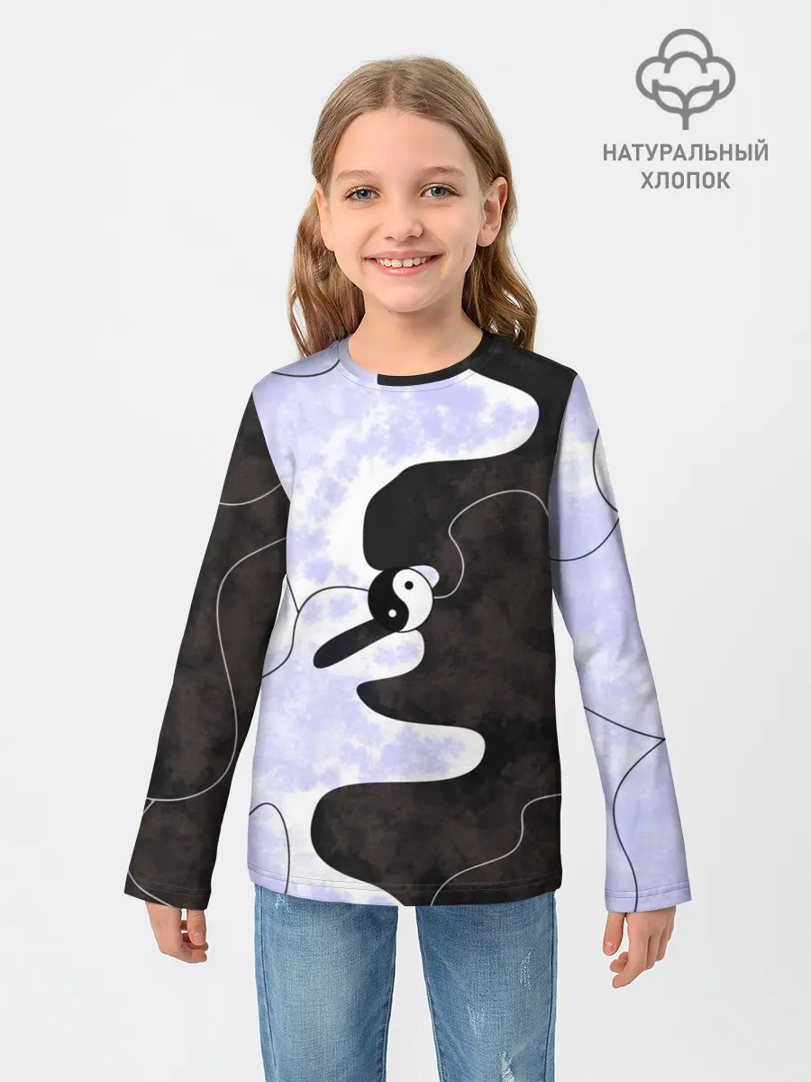 Детский лонгслив / Инь-Янь