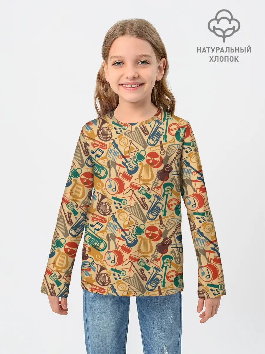 Детский лонгслив / Музыка