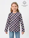 Детский лонгслив / Клеточный узор