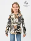 Детский лонгслив / Котики смешные