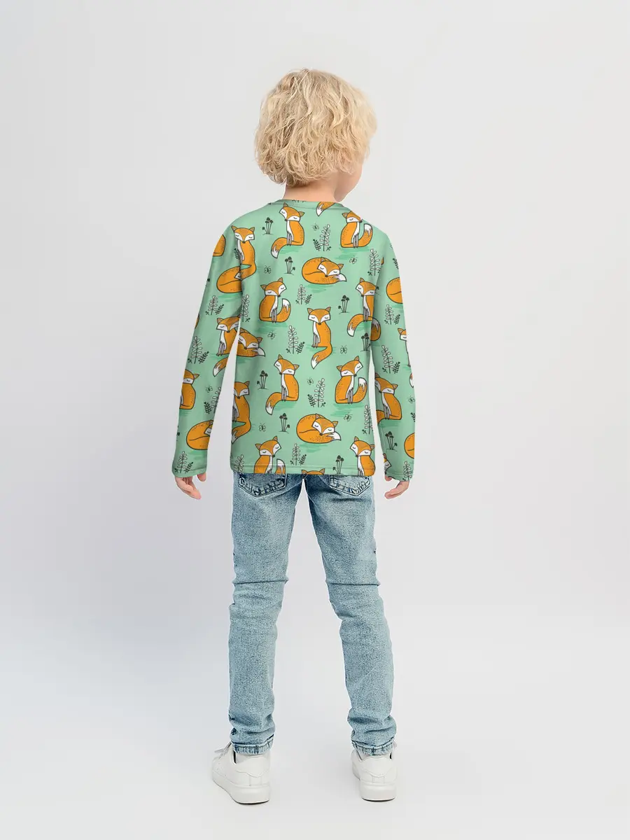 Детский лонгслив / Лиса с Грибами