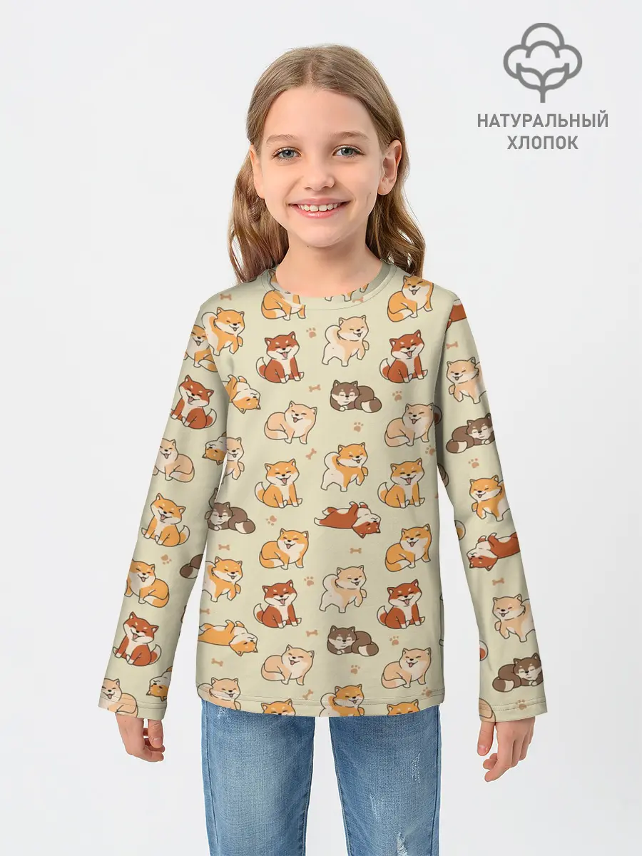Детский лонгслив / Шиба-Ину