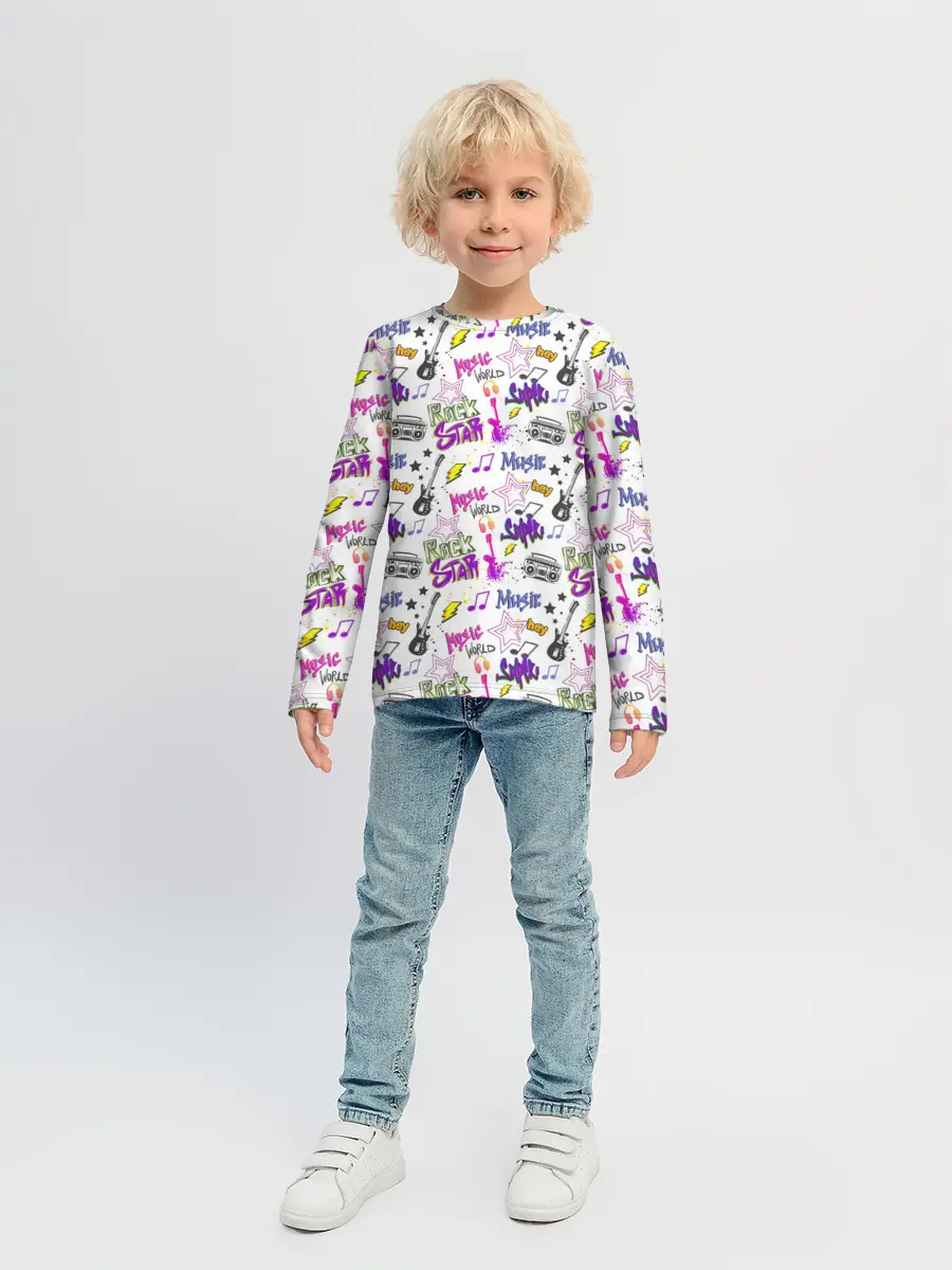 Детский лонгслив / Рок