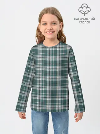 Детский лонгслив / Узор в клетку