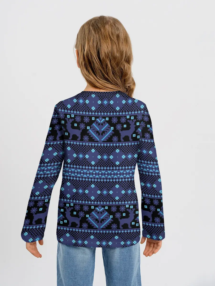 Детский лонгслив / Русские народные узоры