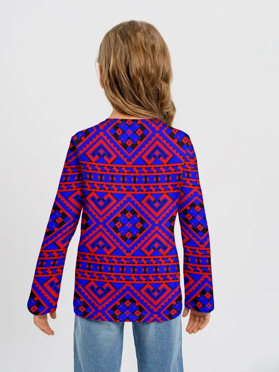 Детский лонгслив / Русские народные узоры