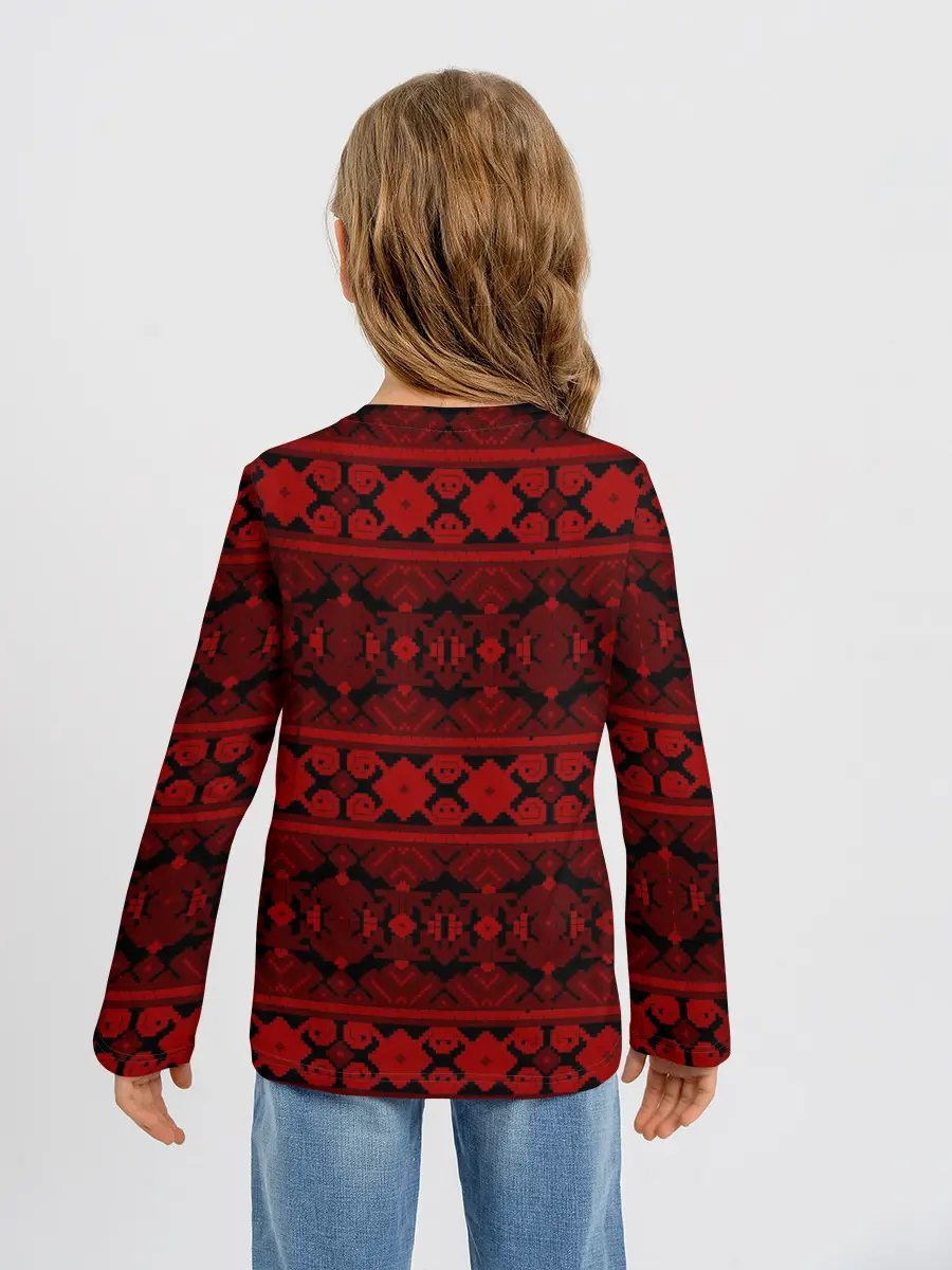 Детский лонгслив / Русские народные узоры