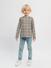 Детский лонгслив / Узор в клетку