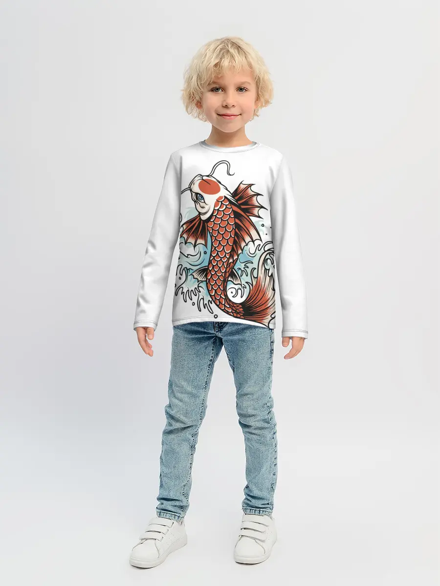 Детский лонгслив / Карп Кои