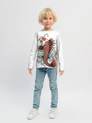 Детский лонгслив / Карп Кои