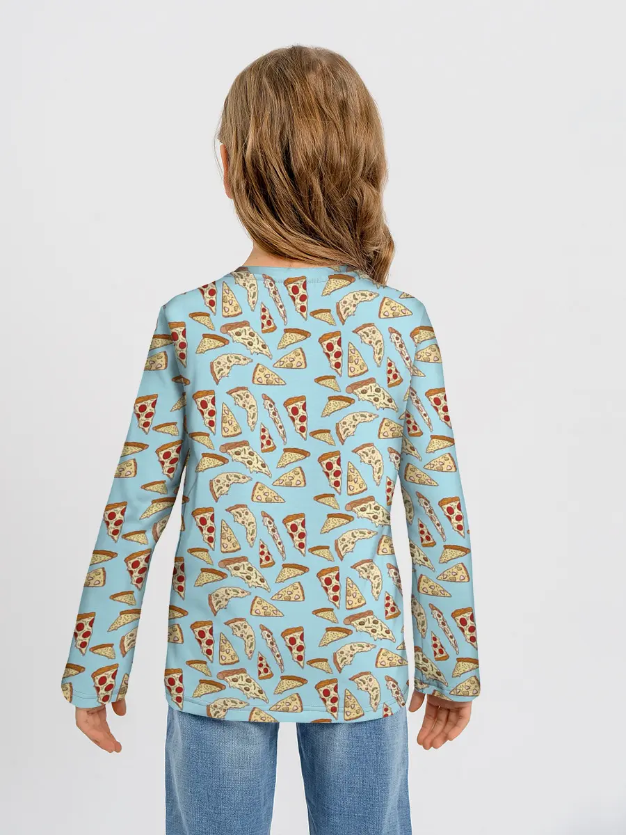 Детский лонгслив / Кусочки Пиццы