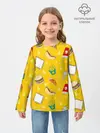 Детский лонгслив / Фастфуд