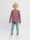 Детский лонгслив / Клеточный узор