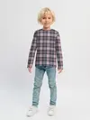 Детский лонгслив / Клеточный узор