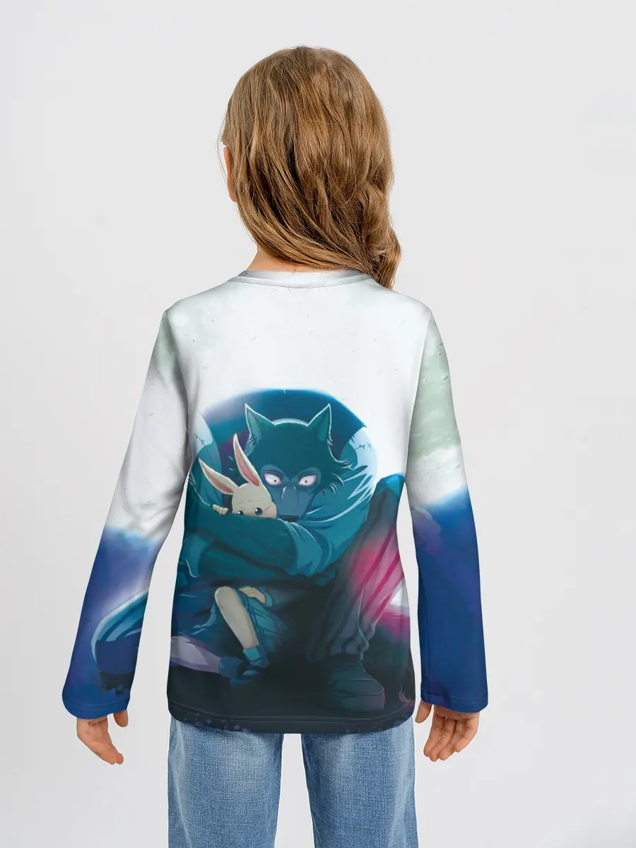 Детский лонгслив / Легоси Хару крупный принт