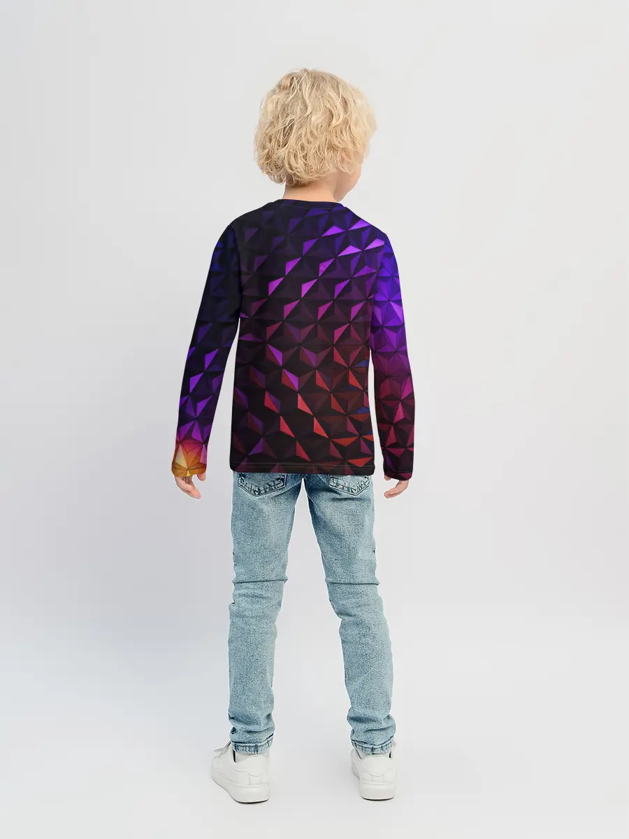 Детский лонгслив / Неоновая Текстура